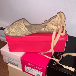 Flat Knitted Lace Up Sandals